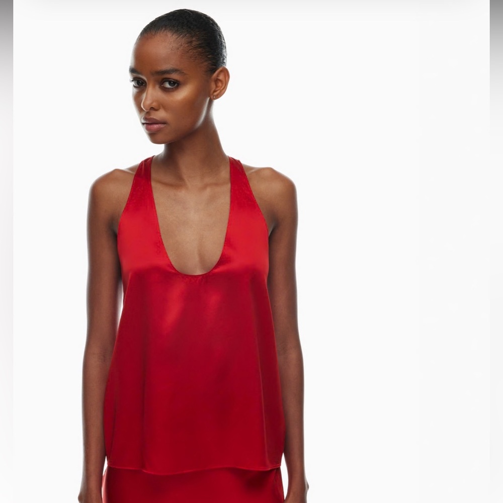 Sleek Red Satin top